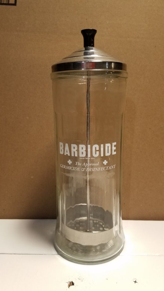 Vintage Barbacide Barber Shop/Salon Comb Jar for Sale in Kansas City