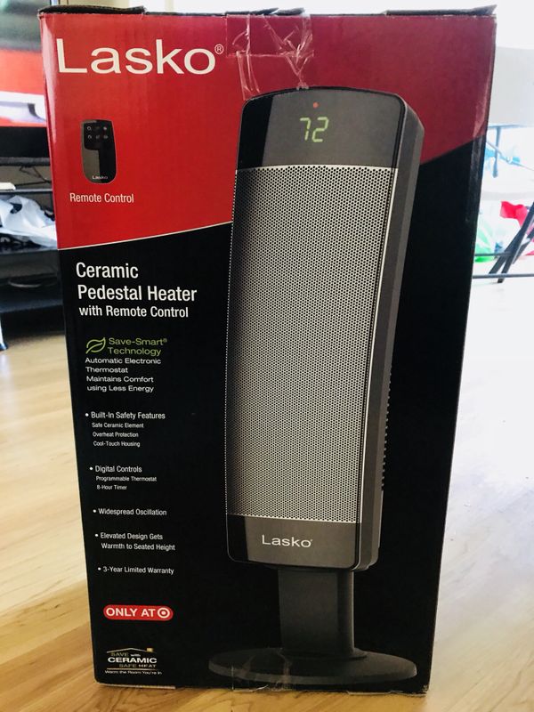Lasko Ceramic Pedestal Tower Indoor Heater Black 1500w Cs27600 For