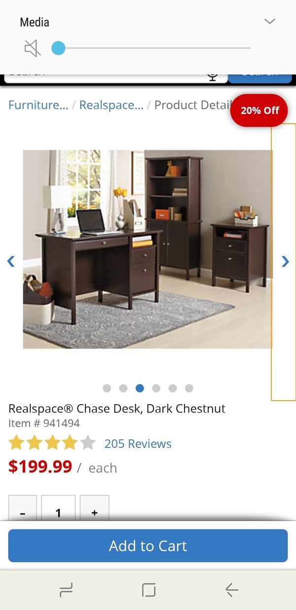 New In Box Chase Desk With A Dark Chestnut Finish For Westampton Nj Offerup