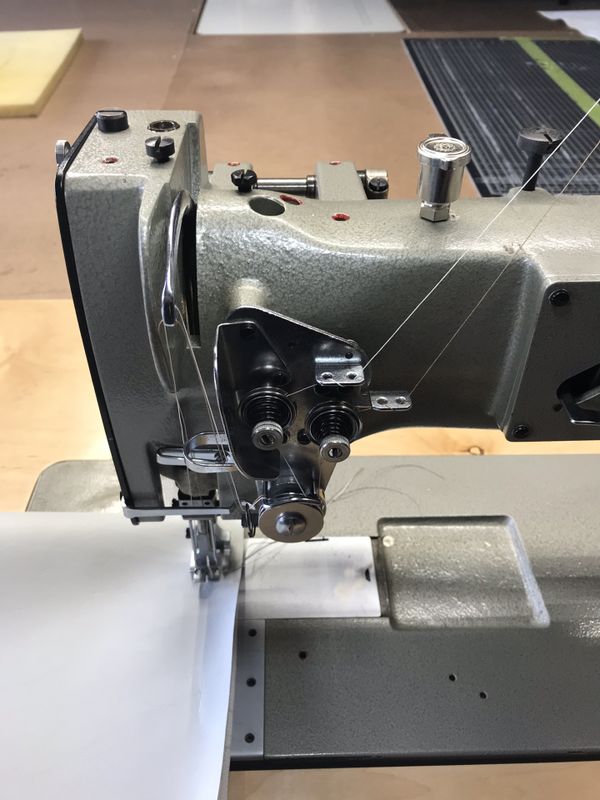 Juki 158 long arm double needle 1/2” needle spacing, industrial