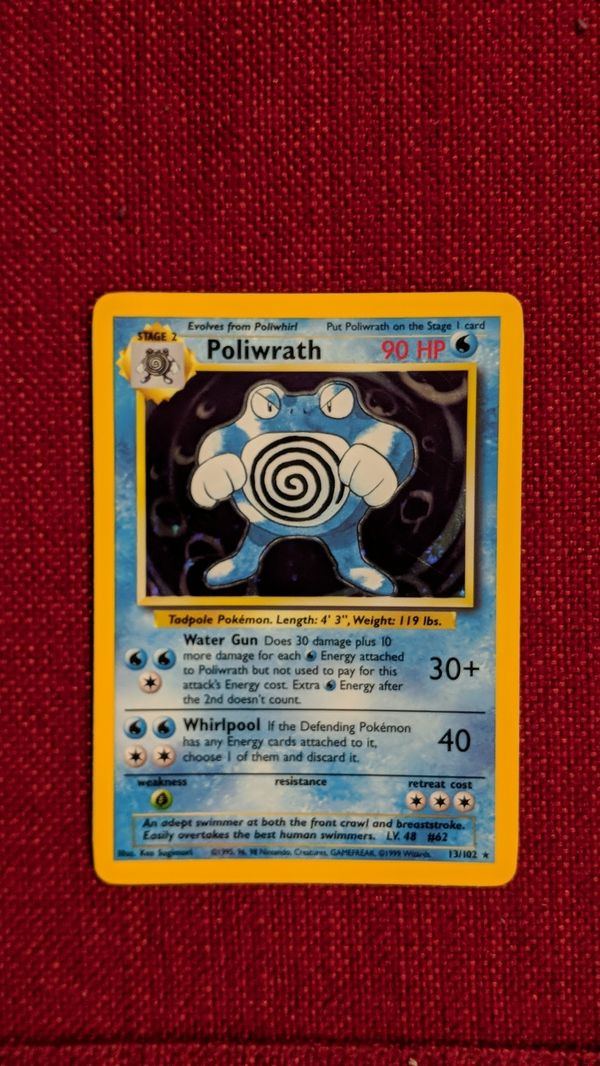 Original Pok mon Trading Card Game Poliwrath For Sale In Seattle WA 
