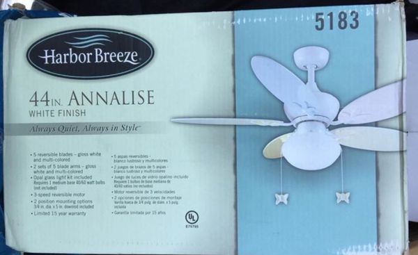 Harbor Breeze 44 Inch Pastel Colors Ceiling Fan New For Sale In Surprise Az Offerup