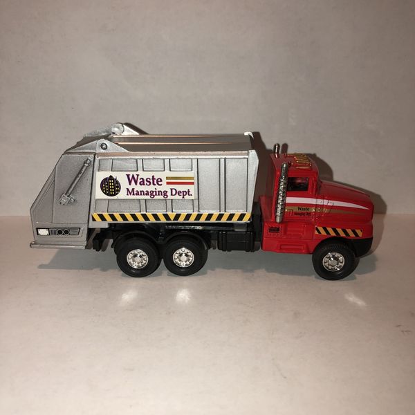 NEW Red Garbage Truck Waste Dump Car Toy Diecast Metal Model for Sale ...