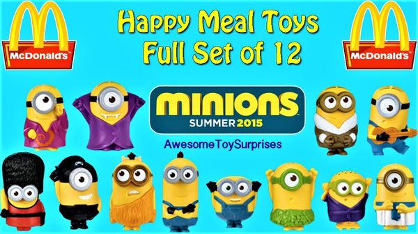 McDonald's 2015 Minions - FULL and COMPLETE Set of 12 - NEW IN PACKAGE ...