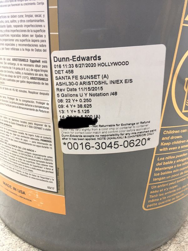 Dunn Edwards Santa Fe Sunset DET498 Aristoshield Interior/exterior