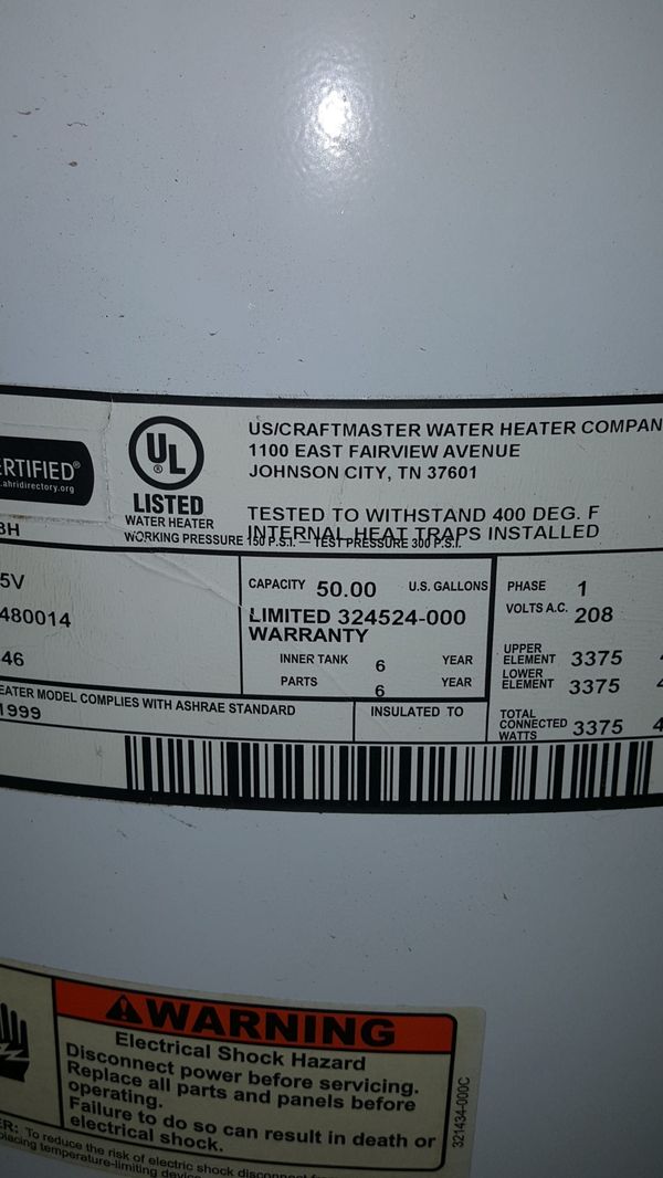 Whirlpool 50 gallon electric water heater for Sale in Tulsa, OK OfferUp