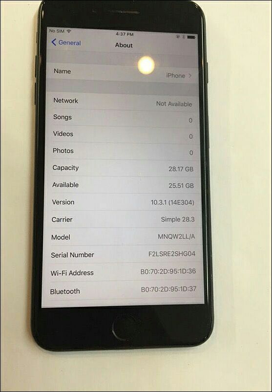 Iphone 7 нет imei