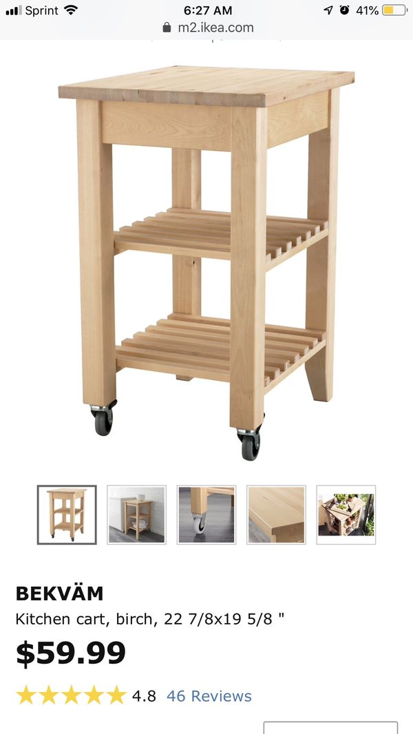 IKEA butcher block kitchen cart for Sale in San Antonio, TX OfferUp
