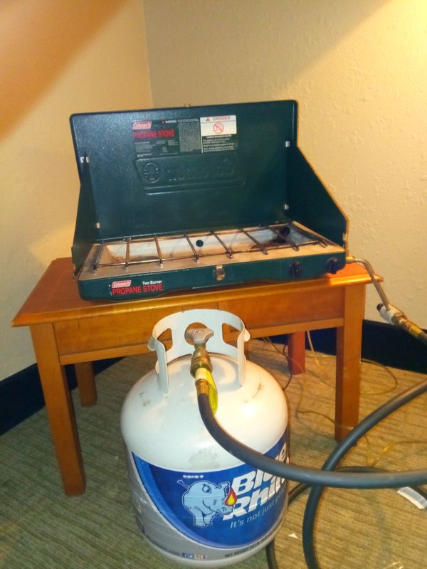 Coleman Propane Camp Stove, New tank of Blue Rhino propane, 10 foot