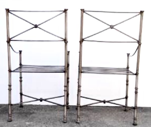 4 Bar Stools Wrought Iron Pier One Medici Collection for Sale in San