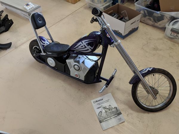 razor rebellion electric chopper bike