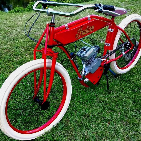 Replica 1909 indian boardtracker kit 80ccmotorized bike motorcycle ...