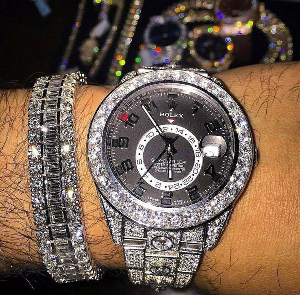 fossil watch iced out