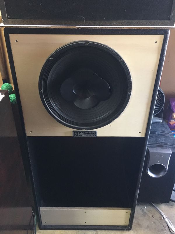 ALTEC LANSING 9850 8B LARGE VINTAGE SPEAKERS WITH UNIQUE REAR FOLDED ...