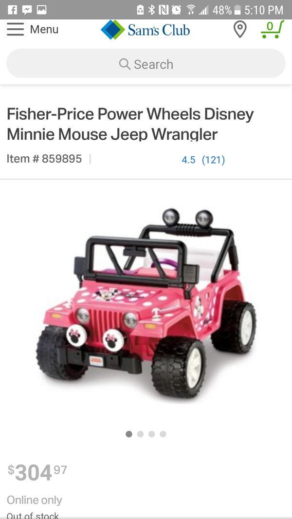 power wheels jeep wrangler featuring disney minnie happy helpers