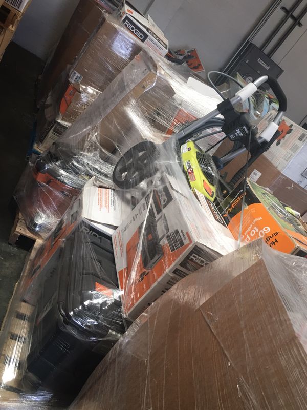 HOME DEPOT “TOOL PALLETS” FOR SALE ! PRICES VARY ! SERIOUS BUYERS