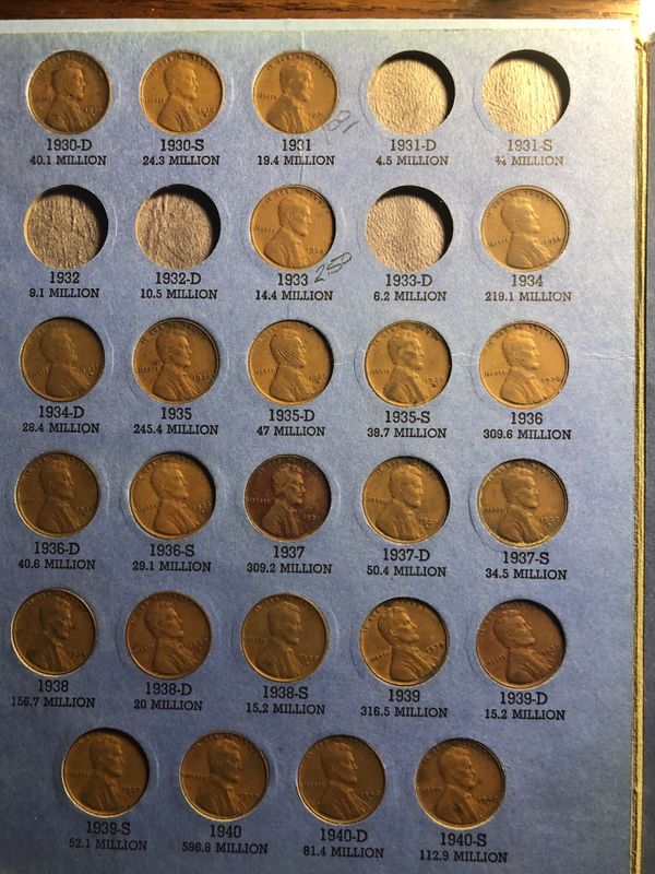 1909-1940 Lincoln Penny coins in book for Sale in Rainier, WA - OfferUp