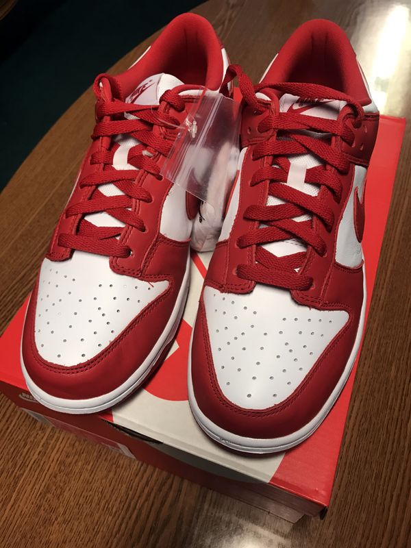 nike dunk low st john university red