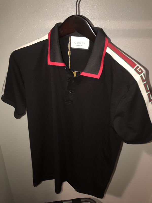 black gucci collar shirt