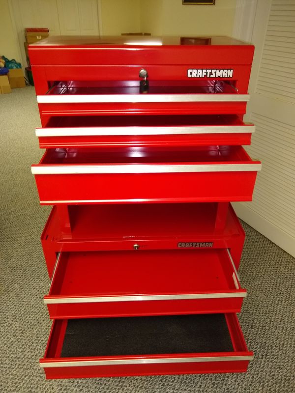 Craftsman 5 drawer, 3 compartment, rolling, lockable tool chest. for ...