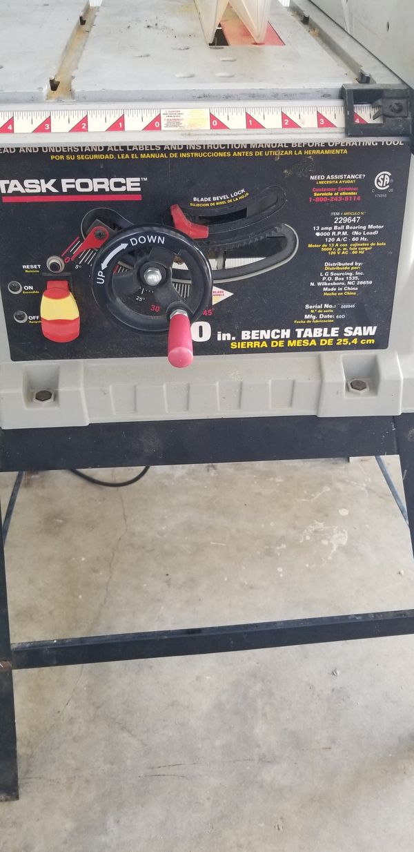 Task force 10" table saw for Sale in San Antonio, TX OfferUp