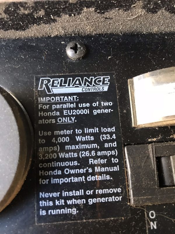 For Honda 2000i Generators Honda 2000i 30 Amp Parallel Kit Reliance