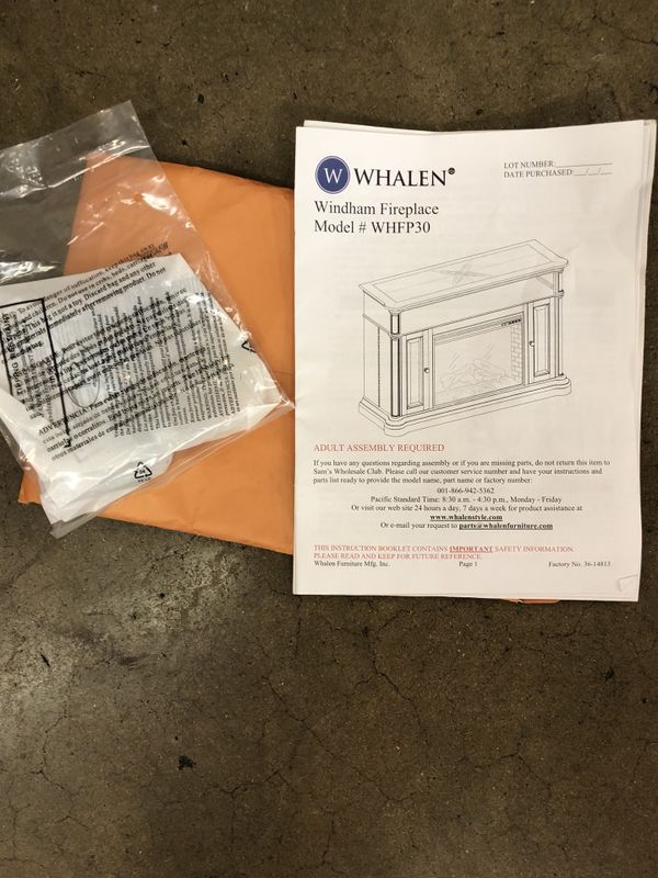 Whalen Windham Electric Fireplace Console Model Whfp30 For In 249 99sold
