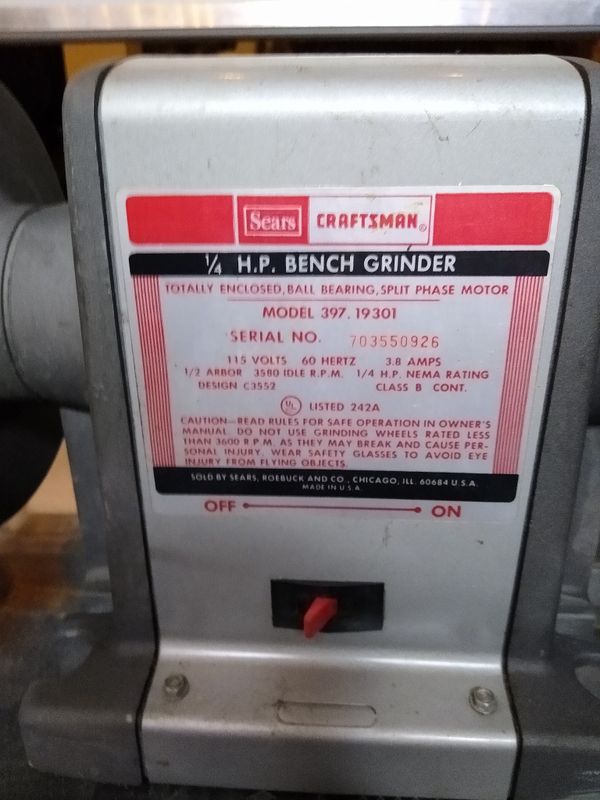 Vintage Sears Craftsman 6" Bench Grinder for Sale in Orem, UT OfferUp