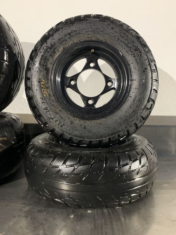 Atv Kawasaki kfx 400 Suzuki ltz 400 rims and tires for Sale in Fort