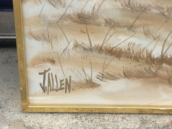 J. Allen signed oil painting on huge 40” by 50 “ canvas rare & HTF for ...