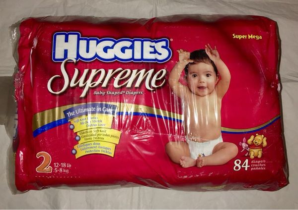 New - unopened 3 Pack Huggies Supreme Diapers - Size 2 (84 per pack ...