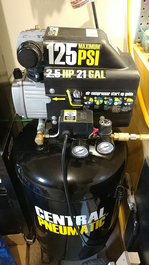 Central Pneumatic air compressor, needs reset switch for Sale in Batavia, IL OfferUp