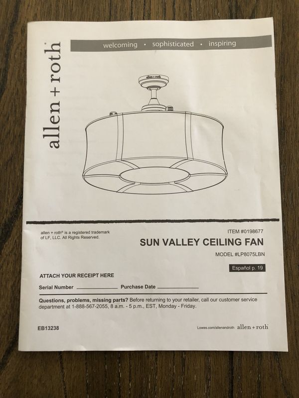 Allen Roth Ceiling Fan For Sale In Winchester Ca Offerup