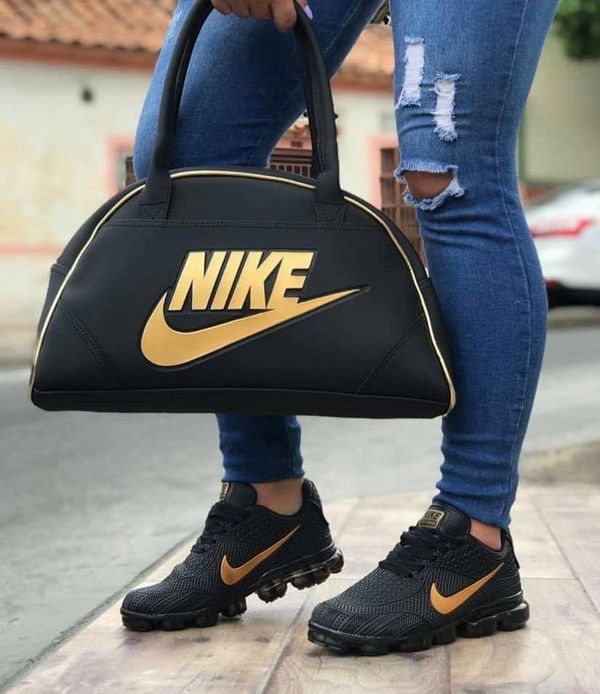 red nike purse and shoe set