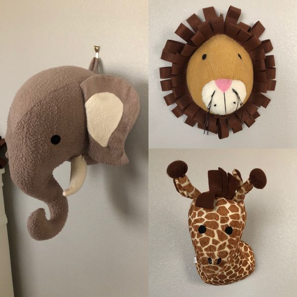 children's stuffed animal heads