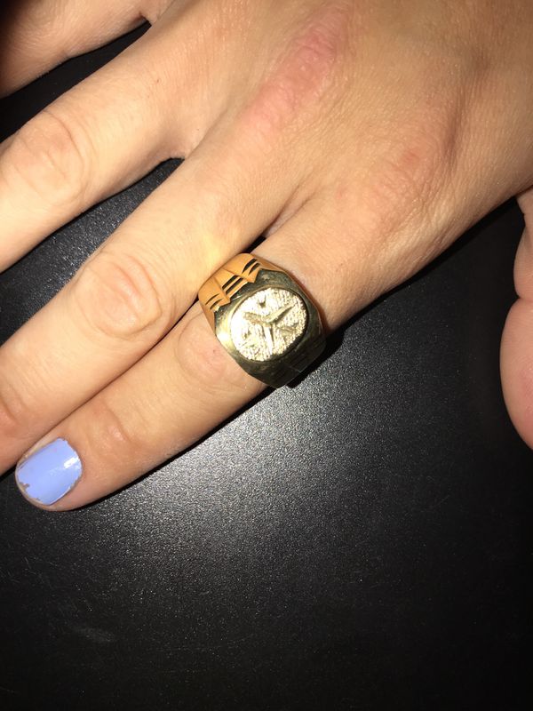 MENS 18k SOLID GOLD MERCEDES BENZ SYMBOL RING for Sale in Kent, WA