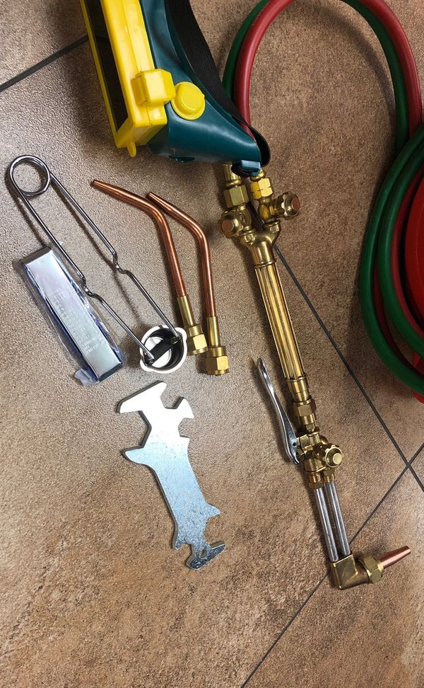 HVAC Portable welding cutting Torch Kit with filled Oxygen and