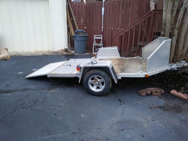 Aluminum fold up motorcycle trailer for Sale in Knoxville, TN - OfferUp