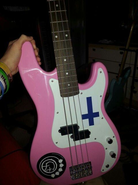 Pink P bass guitar (Mark Hoppus Replica) for Sale in Saint ...