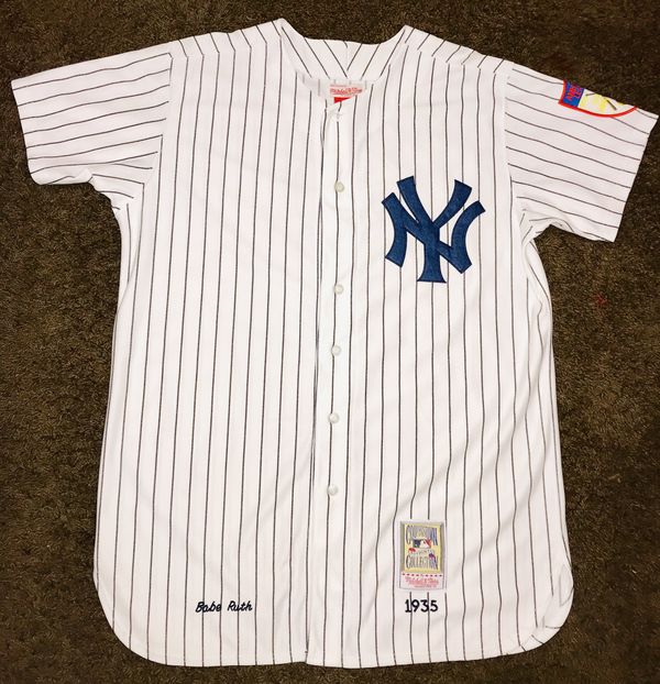 1935 Babe Ruth New York Yankees 3 Mitchellandness Throwback Jersey Size 522xl For Sale In 4343