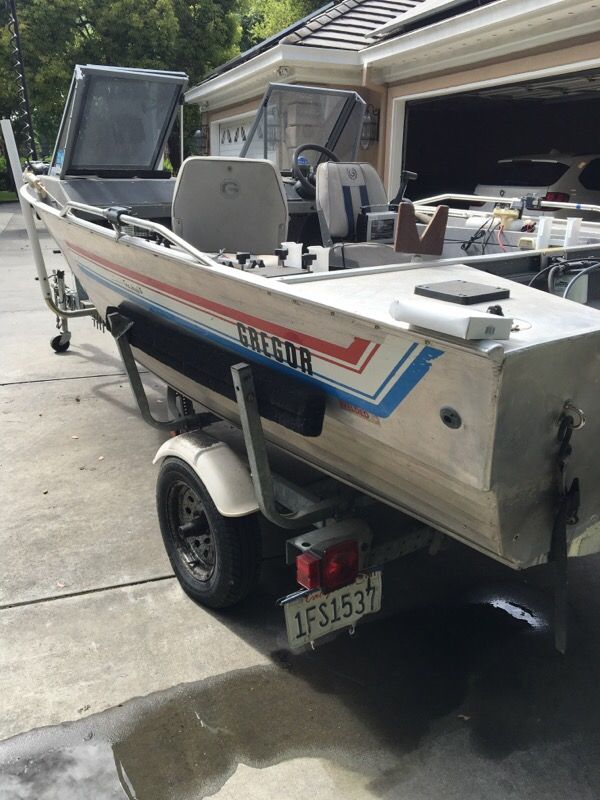 16 foot Gregor aluminum boat for Sale in Stockton, CA OfferUp