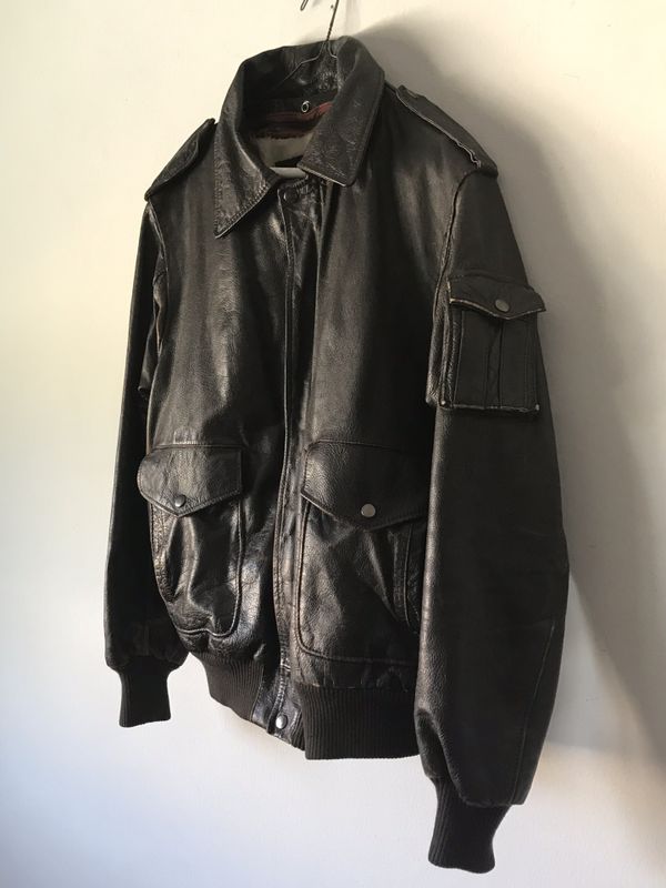 VINTAGE WILSONS LEATHER JACKET sz44 FLIGHT BOMBER BIKER for Sale in ...