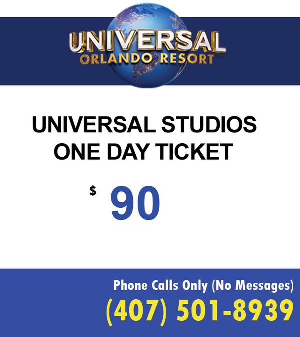 Universal studios Orlando tickets for Sale in Orlando, FL - OfferUp