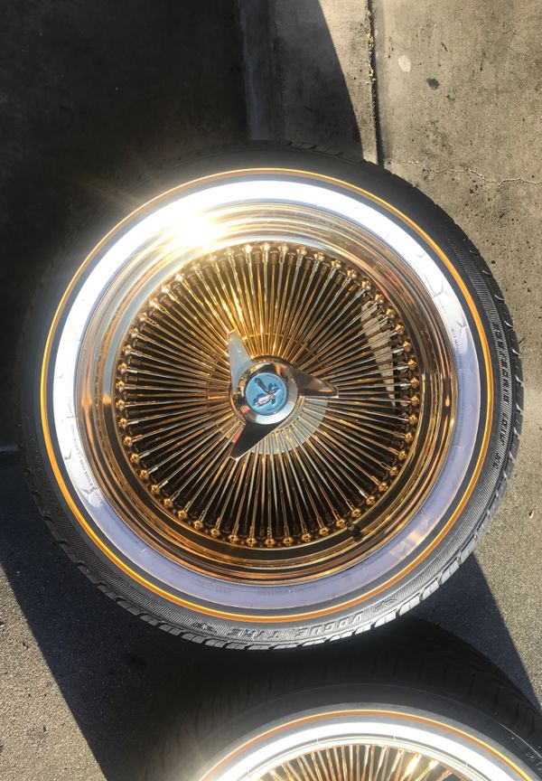 18 inch 5times gold zenith spoke rims and vogue tires for Sale in ...