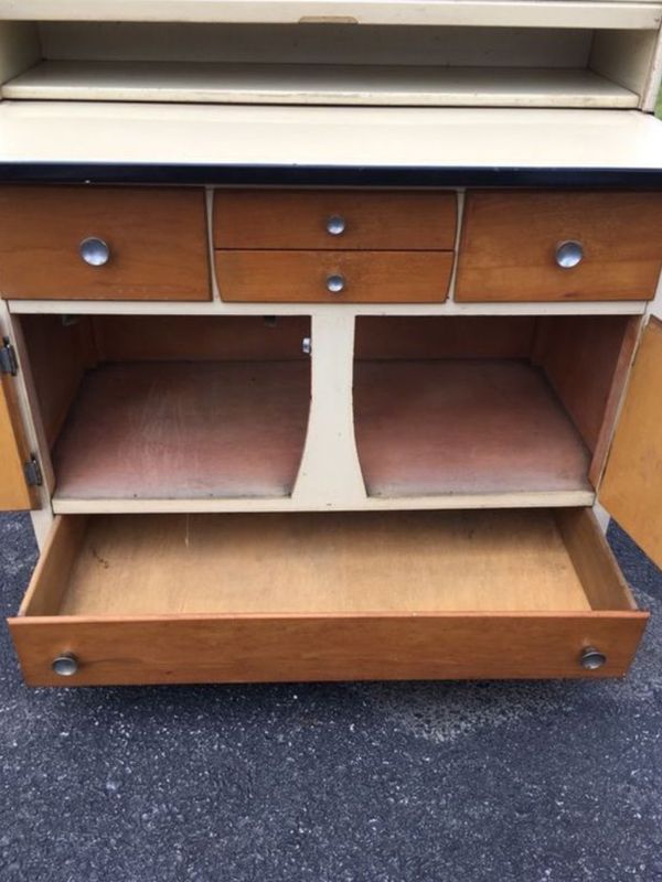 Antique HOOSIER Kitchen Cabinet w Porcelain Countertop for ...