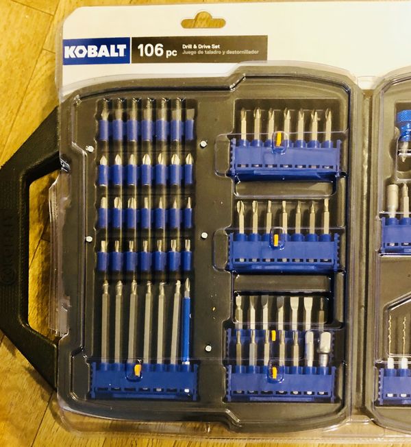 Kobalt 106pc Drill & Drive Set With Hard Case Observe All Pictures