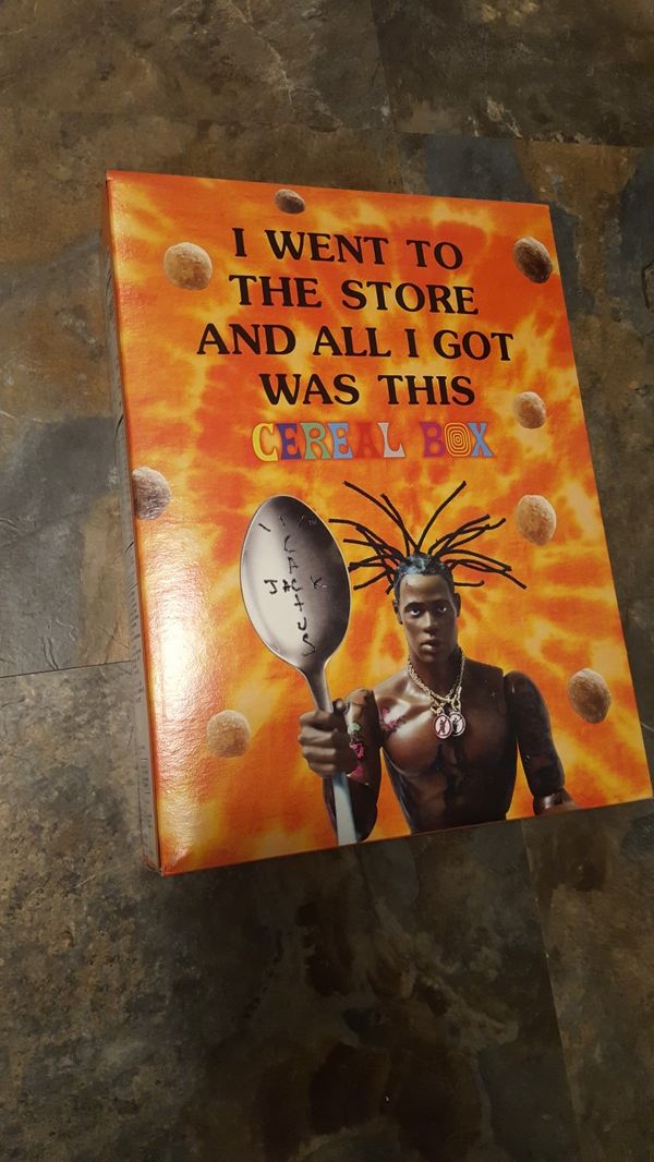Travis scott cactus jack cereal reeses puffs family size box for Sale