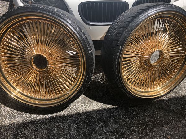 24” Gold Dayton Wire Wheels 11k OBO for Sale in Plantation, FL - OfferUp