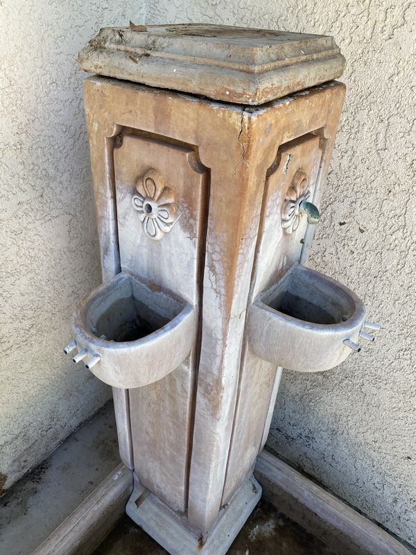 Water Fountain Concrete Basin Pond Garden Patio Outdoor ...