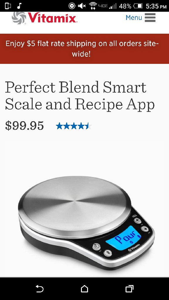 Vitamix Perfect Blend Smart Scale And Recipe App for Sale in Fontana